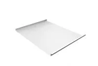 Фальц двойной стоячий 0,45 Drap с пленкой на замках RAL 9003 сигнальный белый