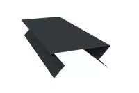 Планка угла внешнего составная нижняя 0,45 PE с пленкой RAL 7024 мокрый асфальт