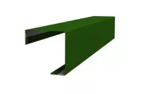 Угол внешний простой фальц 0,45 PE с пленкой RAL 6002 лиственно-зеленый