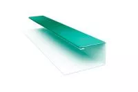 Планка П-образная БХ new 0,45 PE с пленкой RAL 5021 водная синь