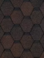 Гибкая черепица EURASIA, ШЕСТИГРАННИК, Коричневый