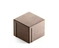 Тротуарная плитка Steingot Сити 80 из белого цемента с полным прокрасом квадрат светло-коричневая 100х100х80 мм