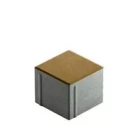 Тротуарная плитка Steingot Сити 80 из серого цемента с частичным прокрасом квадрат оливковая 100х100х80 мм