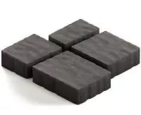 Тротуарная плитка Steingot Гранито из серого цемента с полным прокрасом черная мультиформат