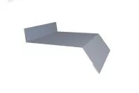 Отлив простой 50 0,5 Satin с пленкой RAL 9006 бело-алюминиевый