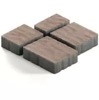 Тротуарная плитка Steingot Гранито из белого цемента с частичным прокрасом светло-коричневая мультиформат