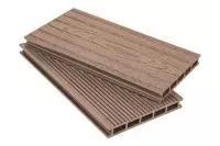 Террасная доска ДПК Grand Line 160мм вельвет и тиснение под дерево Какао 4м