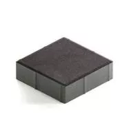 Тротуарная плитка Steingot Практик 60 из серого цемента с частичным прокрасом квадрат черная 200х200х60 мм