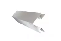 Планка угла внешнего сложного Экобрус 0,5 Satin с пленкой RAL 9003 сигнальный белый