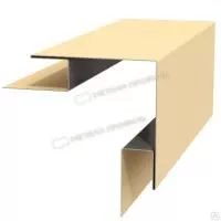 Планка угла наружного сложного Woodstock 75х75х3000 RAL 9003 0.45мм