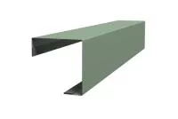 Угол внешний простой фальц 0,45 PE с пленкой RAL 6019 бело-зеленый