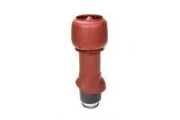 Выход вытяжки 125х160х500 ИЗ красный с колпаком