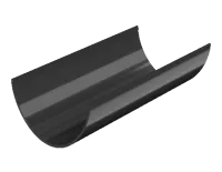 ТН ПВХ 125/82 мм, водосточный желоб пластиковый (3 м), черный, шт.