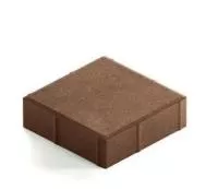 Тротуарная плитка Steingot Практик 60 из серого цемента с полным прокрасом квадрат коричневая 200х200х60 мм