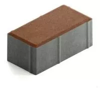 Брусчатка Steingot Сити 80 из серого цемента с частичным прокрасом прямоугольник коричневая 200х100х80 мм