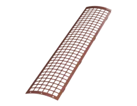 ТН ПВХ 125/82 мм, защитная решетка водосточного желоба 0,6 м, красный, шт.