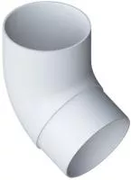 Колено трубы 67°, ПВХ, серия Элит, цвет Белый