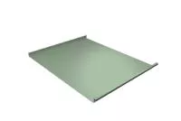 Фальц двойной стоячий 0,45 PE с пленкой на замках RAL 6019 бело-зеленый