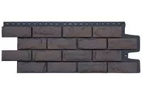 Фасадная панель Grand Line Колотый камень Design Plus трюфель с черным швом