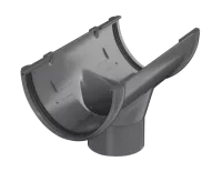 ТН ПВХ 125/82 мм, воронка желоба, серый, шт.