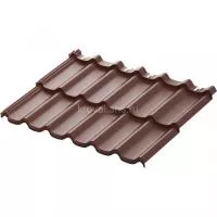 Модульная металлочерепица AquaSystem Стокгольм 1185х775 мм Pural BT Matt 0,5мм RAL8017