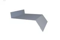 Отлив простой 100 0,45 PE с пленкой RAL 9006 бело-алюминиевый