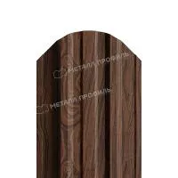 Штакетник металлический МЕТАЛЛ ПРОФИЛЬ TRAPEZE-O 16,5х118 (ECOSTEEL_MA-01-МореныйДуб-0.5)