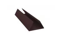 Планка стыковочная составная нижняя 0,5 Atlas с пленкой RAL 8017 шоколад