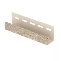 СВЕТЛО-БЕЖЕВЫЙ J-профиль к сайдингу колл. СТОУН-ХАУС серия КВАРЦИТ (3,05 м) 20шт/уп