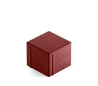 Тротуарная плитка Steingot Сити 80 из серого цемента с полным прокрасом квадрат красная 100х100х80 мм