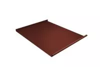 Фальц двойной стоячий 0,5 Satin Matt с пленкой на замках RAL 8004 терракота