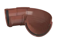 ТН ПВХ 125/82 мм, угол желоба, регулируемый 90°-150°, красный