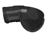 ТН ПВХ 125/82 мм, угол желоба, регулируемый 90°-150°, черный, шт.