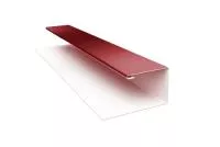 Планка П-образная БХ new 0,45 PE с пленкой RAL 3009 оксидно-красный