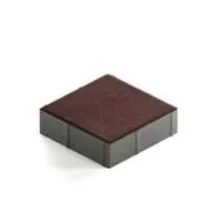 Тротуарная плитка Steingot Практик 60 из серого цемента с частичным прокрасом квадрат темно-коричневая 200х200х60 мм