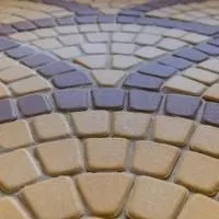 Тротуарная плитка Классика круговая Желтая