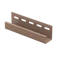 НАТУРАЛЬНЫЙ J-профиль к сайдингу колл. ТИМБЕР-БЛОК серия КЕДР (3,05 м) 20шт/уп