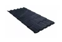 Металлочерепица квинта плюс Grand Line 0,5 Satin RAL 7024 мокрый асфальт