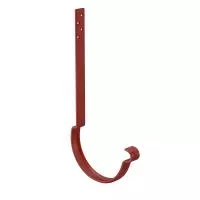 Кронштейн жёлоба удлинённый с комплектом крепления модернизированный усиленный металлический, зеленый 6005