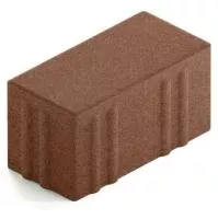 Брусчатка Steingot Хэви из серого цемента с полным прокрасом прямоугольник коричневая 200х100х100 мм