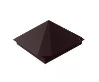Колпак на столб пирамидальный 390х390 RAL 8019