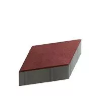 Тротуарная плитка Steingot Практик 60 из серого цемента с частичным прокрасом ромб красная 200х200х60 мм
