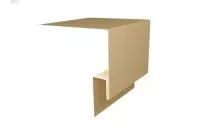 Планка околооконная сложная 250х75х18 (j-фаска) 0,4 PE с пленкой RAL 1014 слоновая кость