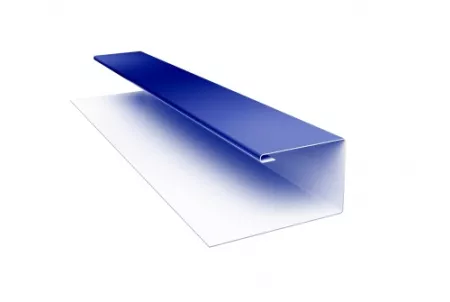 Планка П-образная 0,45 PE с пленкой RAL 5002 ультрамариново-синий