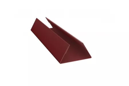 Планка стыковочная составная нижняя 0,45 PE с пленкой RAL 3009 оксидно-красный