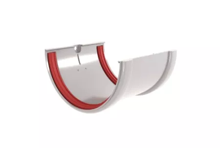 Соединитель желобов Классика 120 ПВХ Grand Line белый (RAL 9003)