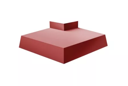 Угол отлива внешний 250 0,5 Satin с пленкой RAL 3011 коричнево-красный