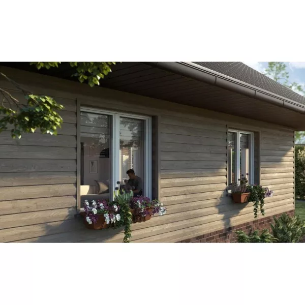 Виниловый сайдинг VOX Nature Корабельный брус SVP-01, Дуб серый