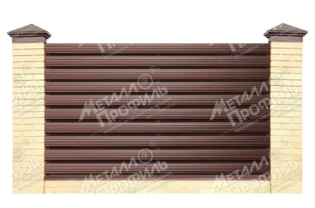 3D Штакетник (универсальное металлическое ограждение), покрытие полиэстер