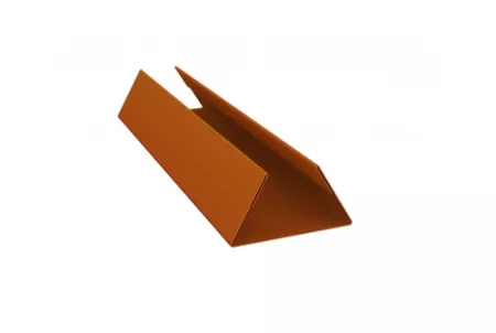Планка стыковочная составная нижняя 0,45 PE с пленкой RAL 2004 оранжевый
